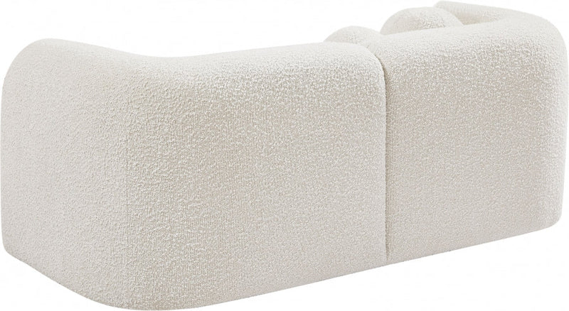 Emory 66" Boucle Fabric Upholstered Loveseat in Cream - 139Cream-L