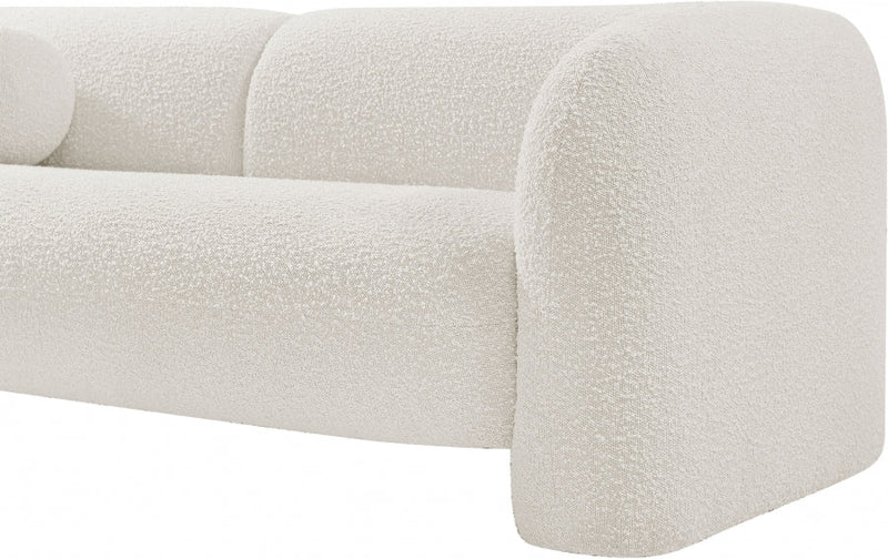 Emory 66" Boucle Fabric Upholstered Loveseat in Cream - 139Cream-L