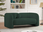 Emory 66" Boucle Fabric Upholstered Loveseat in Green - 139Green-L