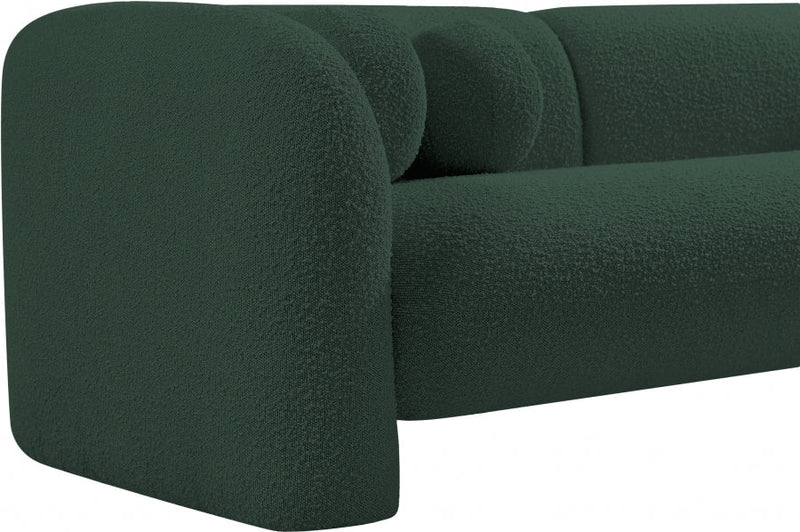 Emory 66" Boucle Fabric Upholstered Loveseat in Green - 139Green-L