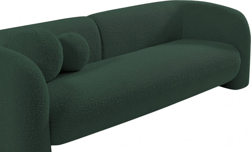 Emory 66" Boucle Fabric Upholstered Loveseat in Green - 139Green-L