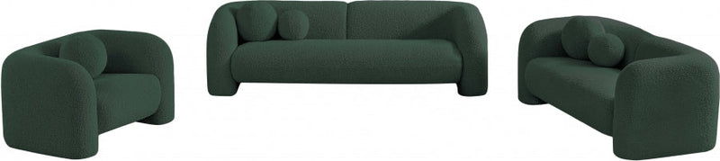 Emory 66" Boucle Fabric Upholstered Loveseat in Green - 139Green-L
