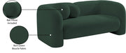 Emory 66" Boucle Fabric Upholstered Loveseat in Green - 139Green-L