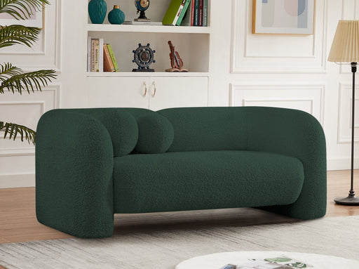 Emory 66" Boucle Fabric Upholstered Loveseat in Green - 139Green-L