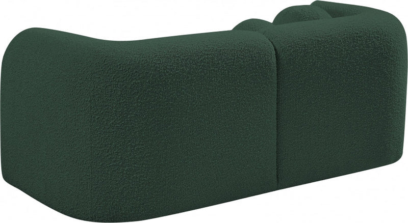 Emory 66" Boucle Fabric Upholstered Loveseat in Green - 139Green-L