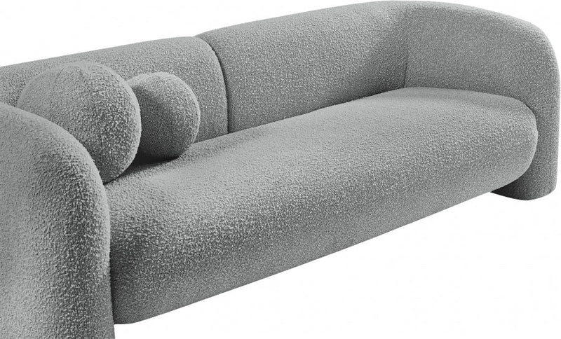 Emory 66" Boucle Fabric Upholstered Loveseat in Grey - 139Grey-L