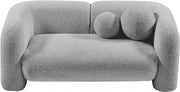Emory 66" Boucle Fabric Upholstered Loveseat in Grey - 139Grey-L