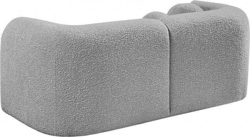 Emory 66" Boucle Fabric Upholstered Loveseat in Grey - 139Grey-L