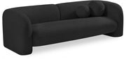 Emory 89" Boucle Fabric Upholstered Sofa in Black - 139Black-S