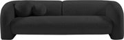Emory 89" Boucle Fabric Upholstered Sofa in Black - 139Black-S