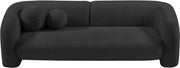 Emory 89" Boucle Fabric Upholstered Sofa in Black - 139Black-S