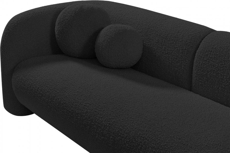 Emory 89" Boucle Fabric Upholstered Sofa in Black - 139Black-S