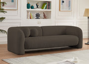 Emory 89" Boucle Fabric Upholstered Sofa in Brown - 139Brown-S