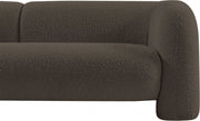Emory 89" Boucle Fabric Upholstered Sofa in Brown - 139Brown-S