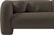 Emory 89" Boucle Fabric Upholstered Sofa in Brown - 139Brown-S