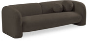 Emory 89" Boucle Fabric Upholstered Sofa in Brown - 139Brown-S