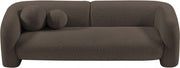 Emory 89" Boucle Fabric Upholstered Sofa in Brown - 139Brown-S