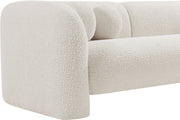 Emory 89" Boucle Fabric Upholstered Sofa in Cream - 139Cream-S
