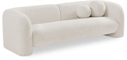 Emory 89" Boucle Fabric Upholstered Sofa in Cream - 139Cream-S