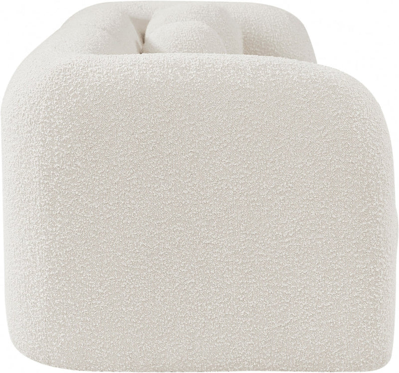 Emory 89" Boucle Fabric Upholstered Sofa in Cream - 139Cream-S