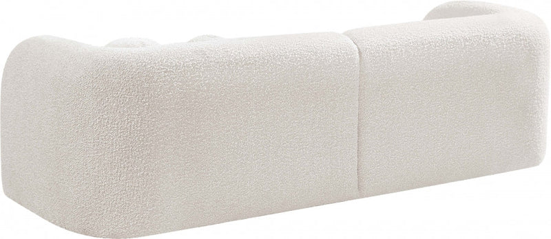 Emory 89" Boucle Fabric Upholstered Sofa in Cream - 139Cream-S