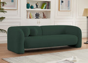 Emory 89" Boucle Fabric Upholstered Sofa in Green - 139Green-S