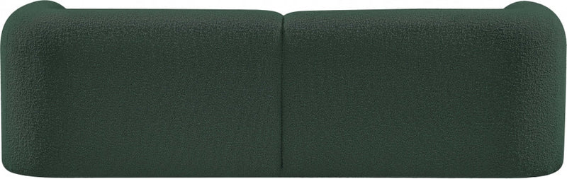 Emory 89" Boucle Fabric Upholstered Sofa in Green - 139Green-S