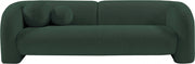 Emory 89" Boucle Fabric Upholstered Sofa in Green - 139Green-S