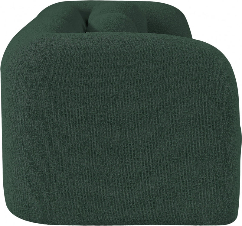 Emory 89" Boucle Fabric Upholstered Sofa in Green - 139Green-S
