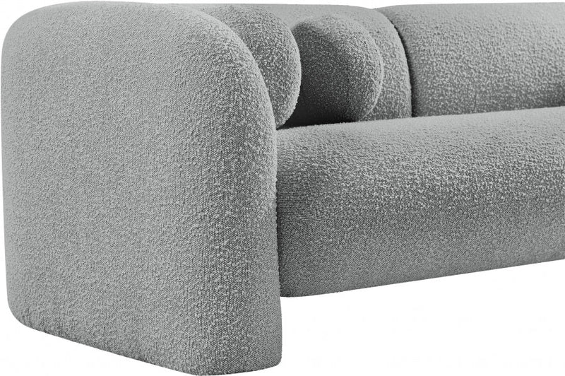 Emory 89" Boucle Fabric Upholstered Sofa in Grey - 139Grey-S