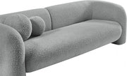 Emory 89" Boucle Fabric Upholstered Sofa in Grey - 139Grey-S