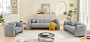 Emory 89" Boucle Fabric Upholstered Sofa in Grey - 139Grey-S