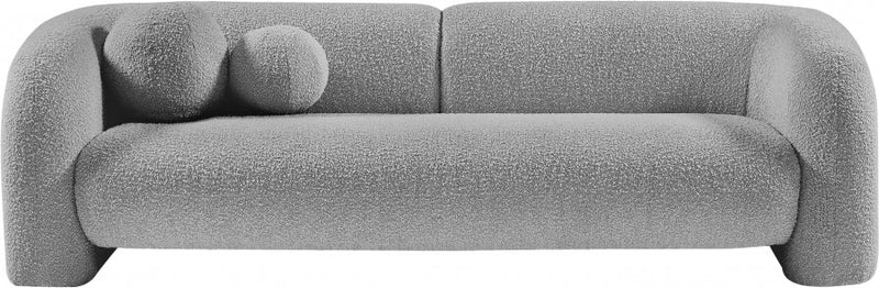 Emory 89" Boucle Fabric Upholstered Sofa in Grey - 139Grey-S