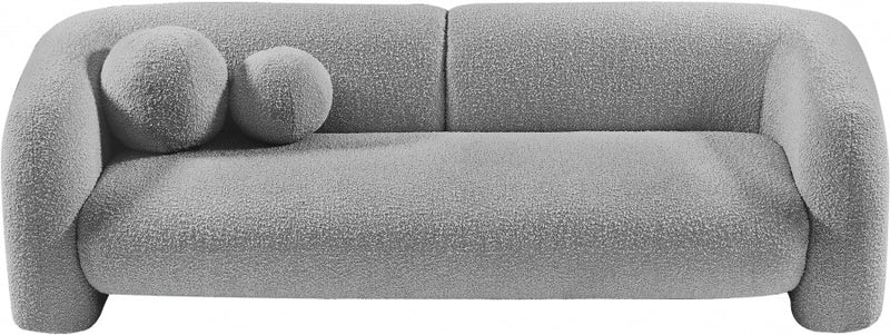 Emory 89" Boucle Fabric Upholstered Sofa in Grey - 139Grey-S