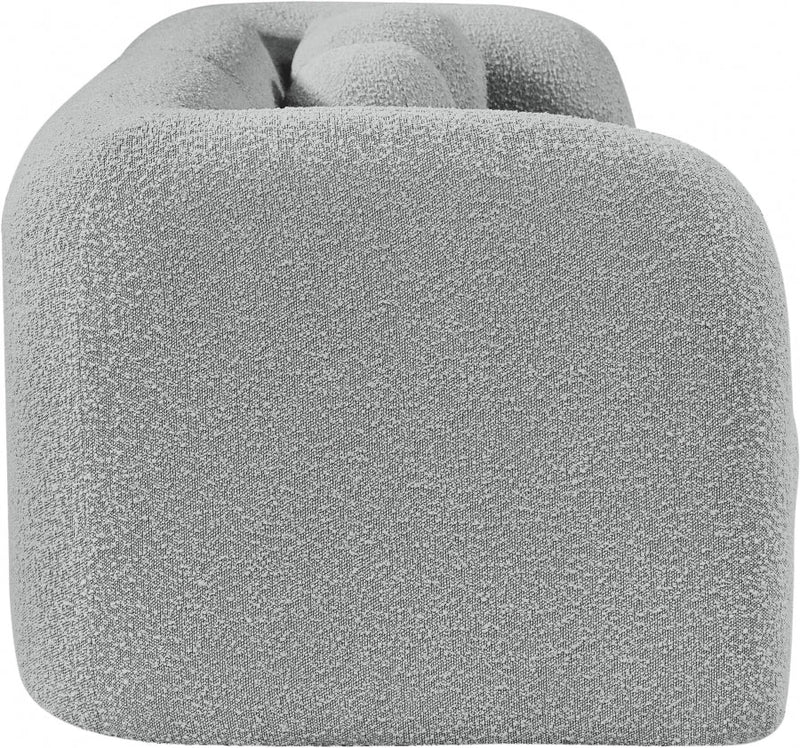 Emory 89" Boucle Fabric Upholstered Sofa in Grey - 139Grey-S
