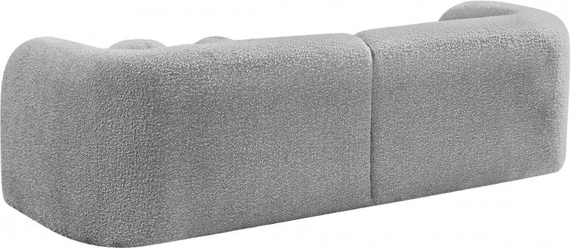 Emory 89" Boucle Fabric Upholstered Sofa in Grey - 139Grey-S