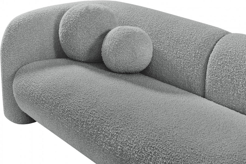 Emory 89" Boucle Fabric Upholstered Sofa in Grey - 139Grey-S