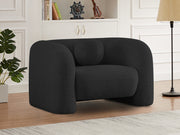 Emory Boucle Fabric Upholstered Chair in Black - 139Black-C