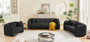 Emory Boucle Fabric Upholstered Chair in Black - 139Black-C