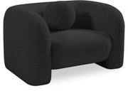 Emory Boucle Fabric Upholstered Chair in Black - 139Black-C
