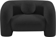 Emory Boucle Fabric Upholstered Chair in Black - 139Black-C