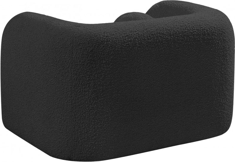 Emory Boucle Fabric Upholstered Chair in Black - 139Black-C
