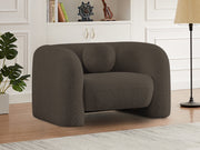 Emory Boucle Fabric Upholstered Chair in Brown - 139Brown-C