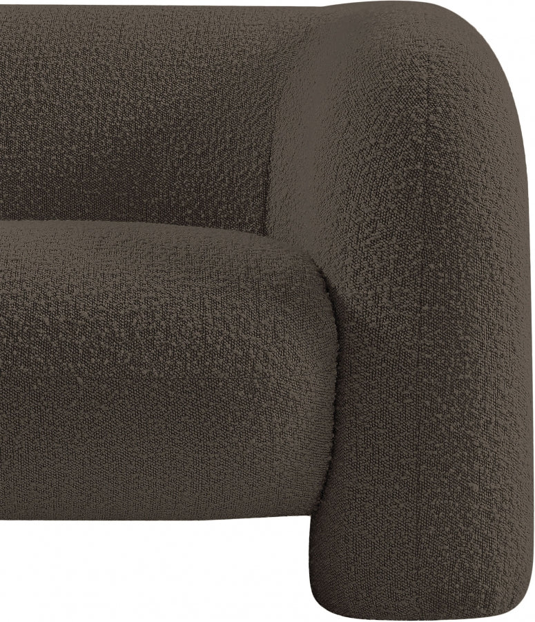 Emory Boucle Fabric Upholstered Chair in Brown - 139Brown-C