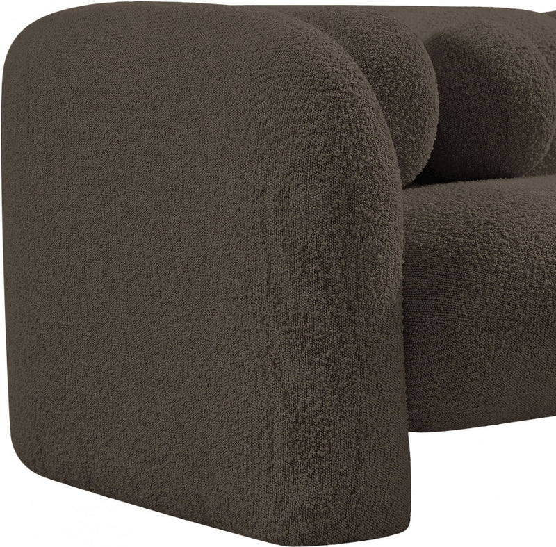Emory Boucle Fabric Upholstered Chair in Brown - 139Brown-C