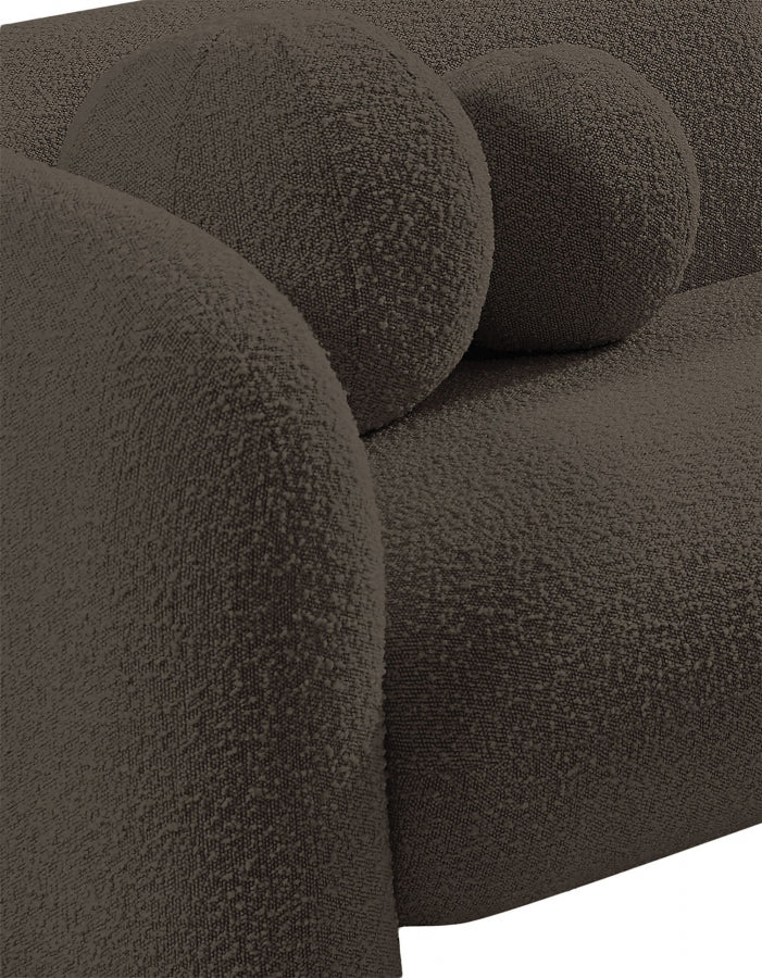 Emory Boucle Fabric Upholstered Chair in Brown - 139Brown-C