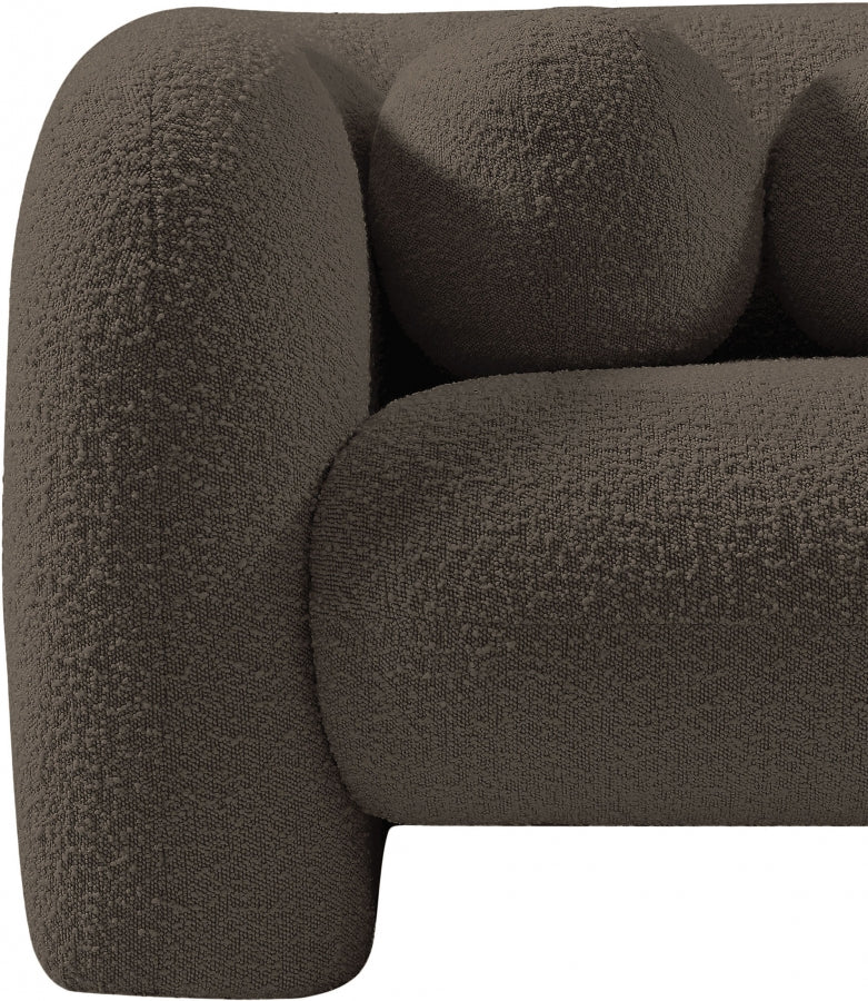 Emory Boucle Fabric Upholstered Chair in Brown - 139Brown-C