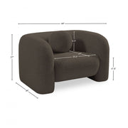 Emory Boucle Fabric Upholstered Chair in Brown - 139Brown-C