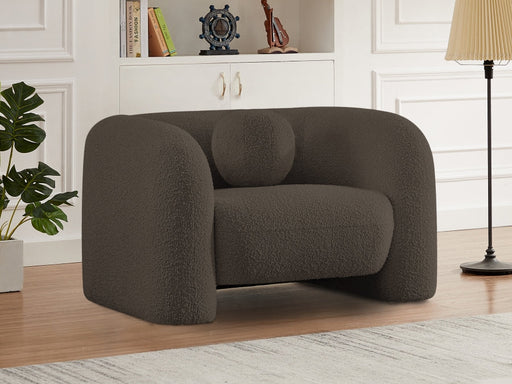 Emory Boucle Fabric Upholstered Chair in Brown - 139Brown-C