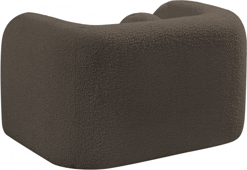 Emory Boucle Fabric Upholstered Chair in Brown - 139Brown-C